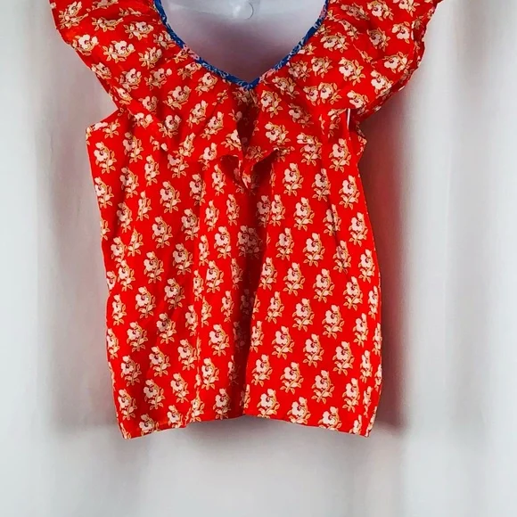 J.Crew Cotton ruffle neckline sleeveless NWT top S - Picture 11 of 14